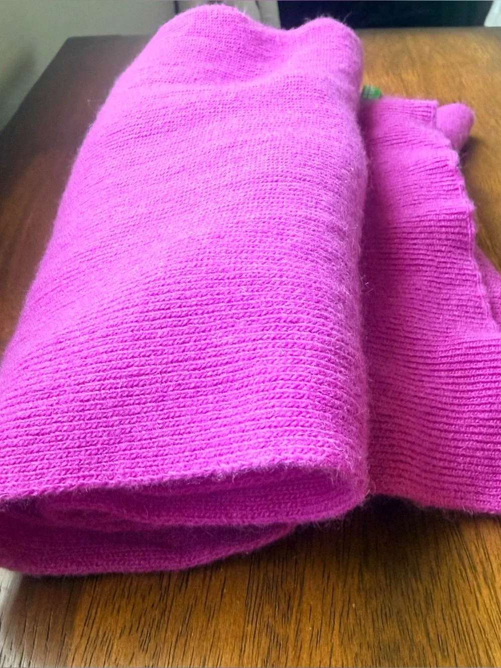 United Colors of Benetton Women’s Pink Knit Winter Scarf - Hot Fuchsia